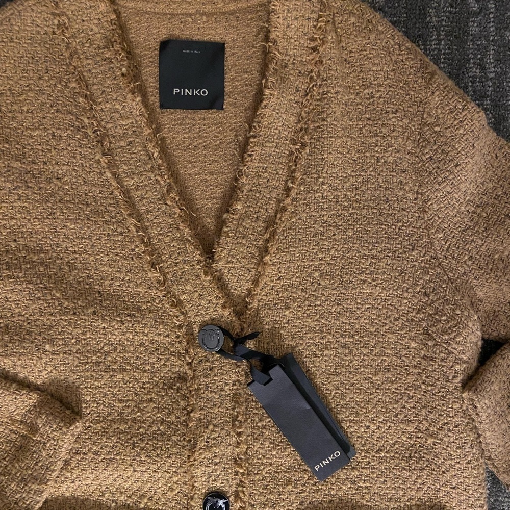 NWT Pinko Ancasti Tweed Boucle Overcoat in Italian size 40 (US S/4) - Picture 13 of 16
